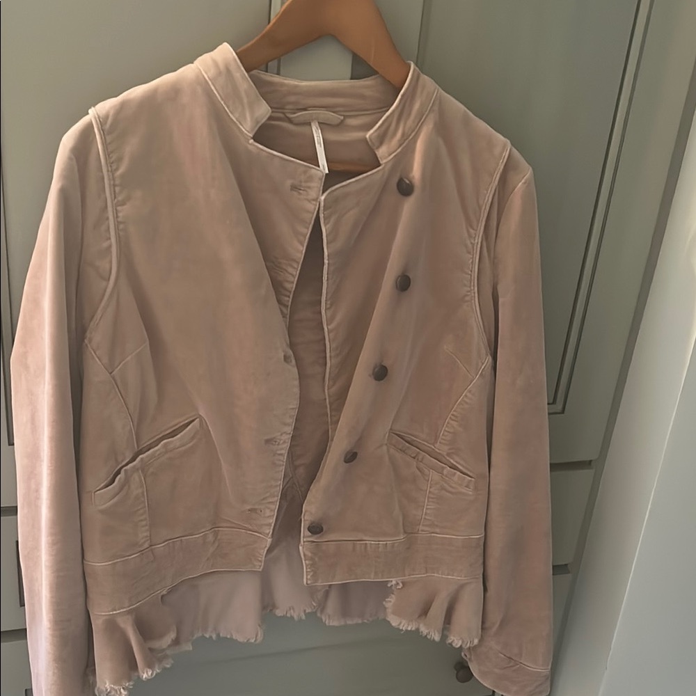 Free People Velvet pink jacket like new
